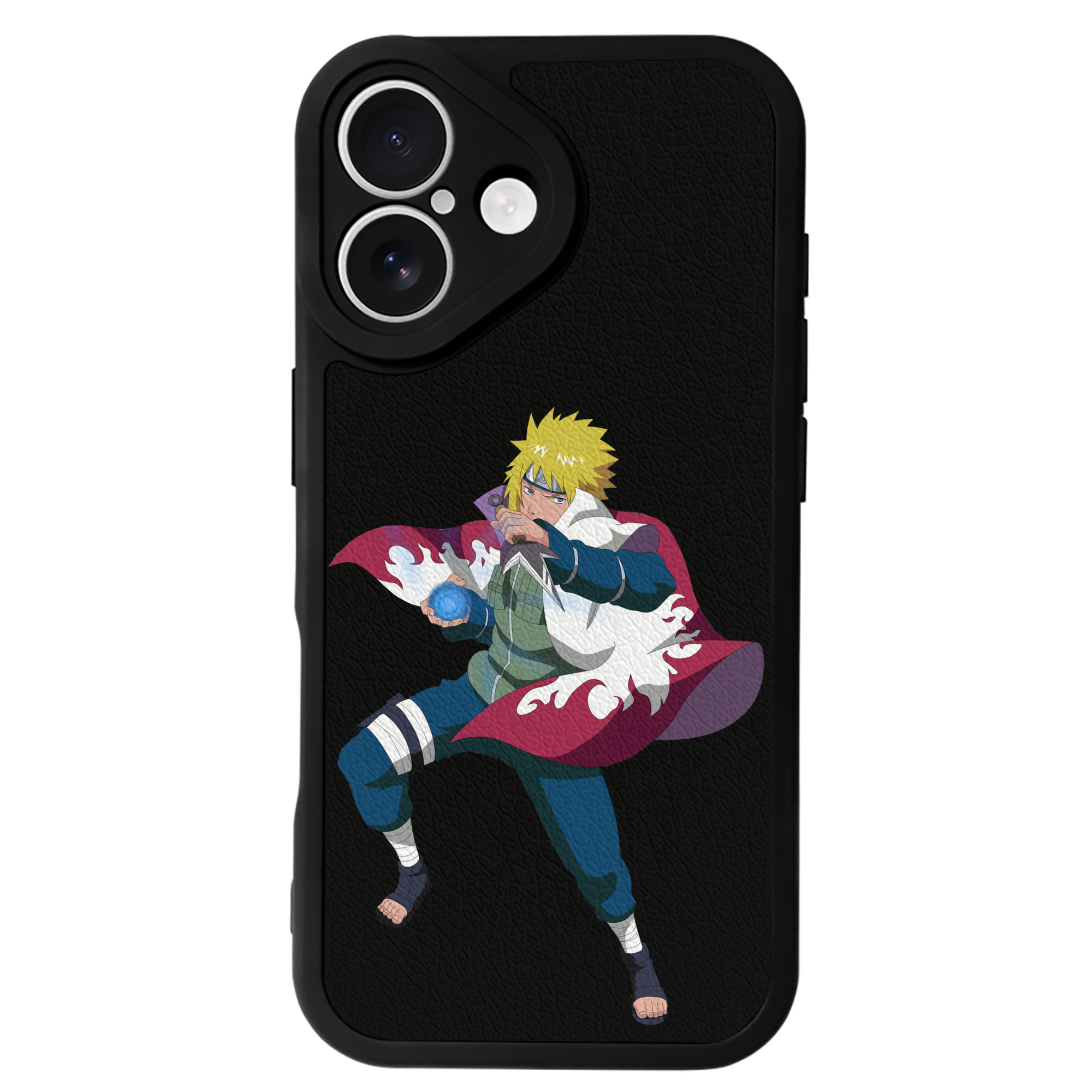（画像用） NARUTO -ナルト- 波風 ミナト Namikaze Minato 【iPhone 16シリーズ対応】シリコンスマホケース（レザー調） 材質：シリコン